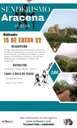 Excursión Senderismo a Aracena (Ida y Vuelta). 15/01/2022
